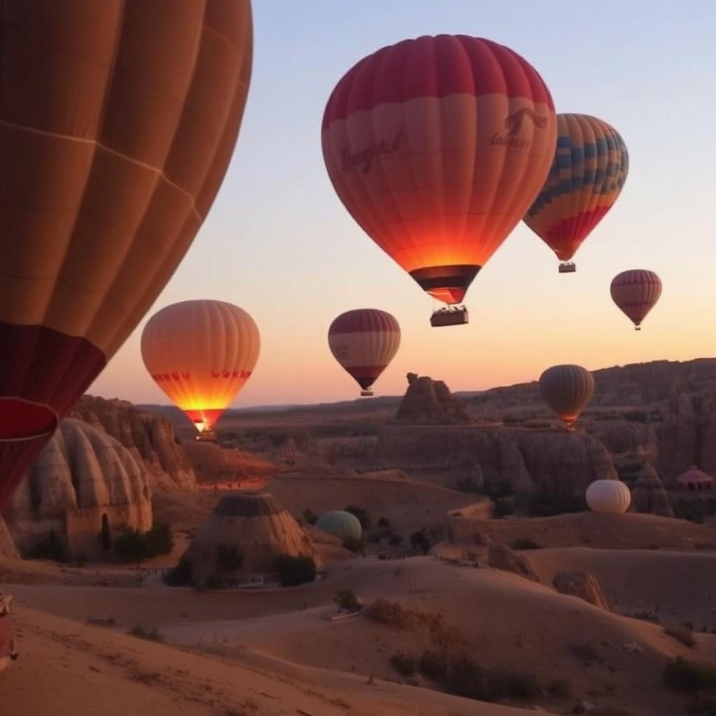 Traveler at sunset